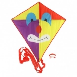 Cerf-volant clown en nylon 78 × 88 cm