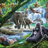 Puzzel Dieren uit de Jungle XXL 100 Stukjes