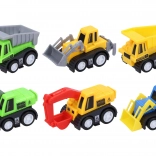 Bouwvoertuigen met terugtrekmotor 6 stuks, 6 cm