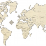 Houten wereldkaart WOODEN CITY groot