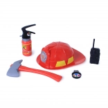 Firefighter set with helmet and accessories for children