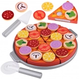 Wooden Pizza Set for Kids with Removable Accessories