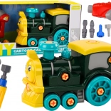 Screw-together cartoon locomotive DIY green