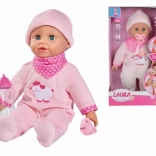 Poupée Laura avec biberon et sons