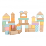 Blocs en bois pastels 50 pcs small foot