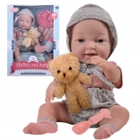 Baby Doll 36 cm with Outfit, Teddy Bear and Feeding Accessories WOOPIE ROYAL