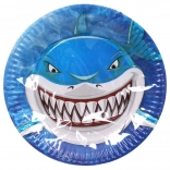 Assiettes en papier de fête requin 23 cm (6 pcs)
