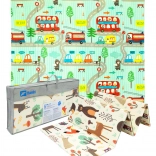 Humbi dubbelzijdige opvouwbare XPE-schuimmat 200 × 180 × 1 cm bos en straatjes