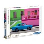 Puzzel 500 stukjes Blauw auto