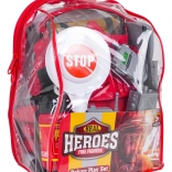 Mega Little Firefighter Set in a Clear Backpack (18 pieces)