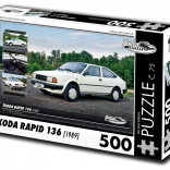 Puzzle Retro-Autos Škoda Rapid 136 (1988) – 500 Teile
