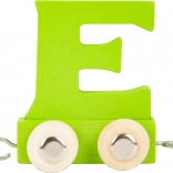 Houten wagon met letter E – small foot kleurrijk alfabet