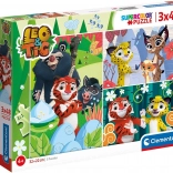 Puzzle CLEMENTONI Leo et Tig 3×48 pièces