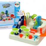 Interactieve parkeerbaan voor kinderen met autootjes