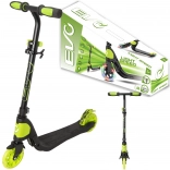 Evo kids foldable scooter Light Speed black‑lime with light-up wheels