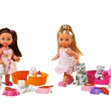 Poupée Evi avec ses animaux