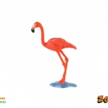 Plastic figuurtje van een Caribische flamingo 9 cm