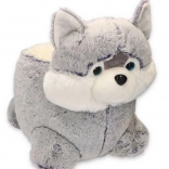 Plush husky cushion