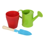 small foot ensemble de jardinage pour enfants avec arrosoir, pelle et pots de fleurs