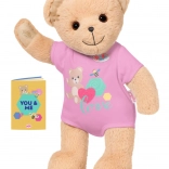 Pluchen teddybeer BABY BORN in roze outfit 36 cm