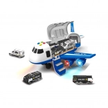 Politie vliegtuig met laadruimte en 3 autootjes