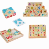 Cubes Intelligents de Lucy&Leo – Ensemble en bois pour l'apprentissage de l'alphabet anglais