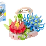 Bouwset KOCO magie van succulenten, mini plastic decoratie 271 stukjes