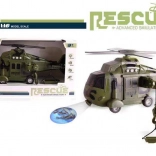 military rescue helicopter with light and sound 1:16