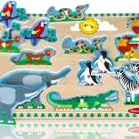 Houten geluidspuzzel zoo