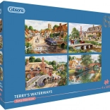 GIBSONS Puzzel Terry’s Waterwegen 4x500 stukjes