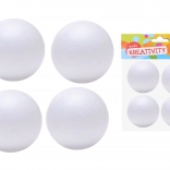 Decorative Polystyrene Balls 7 cm, 4 pcs