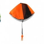 Cool parachute toy parachutist with parachute 9 cm in tube, 4 colors