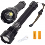 BAILONG Tactical LED Flashlight CREE XHP70 with Zoom, IPX5