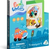 magisch schilderen met water – vervoer – kleurboek 12 × 14 cm met penseel, 8 bladen