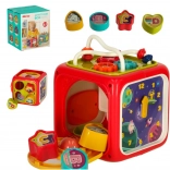 Interactieve educatieve kubus 6-in-1 BIBI-INN – rood