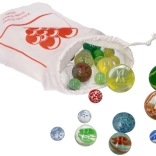 Billes en verre dans un sac Goki, 50 pcs