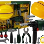Set of Children's Workshop Tools with Drill, Safety Goggles, and Helmet