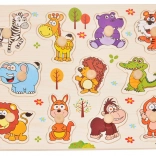Houten inlegpuzzel met dieren