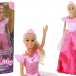Doll Anlily Princess Blonde with Tiara in Pink Dress