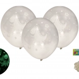 Inflatable Balloons 30 cm, Glow in the Dark – Set of 6