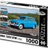 Puzzle RETRO-AUTA Škoda 1202 STW 1000 Teile
