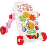 Interactive pink baby walker