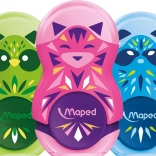 MAPED puntenslijper met gum loopy mini cute, kleurenmix