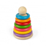 Bigjigs Toys tour d’empilage en bois avec formes