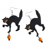 Boucles d’oreilles chat de sorcière pour Halloween