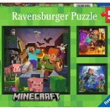 Puzzel Ravensburger Minecraft Biomen 3x49 stuks