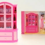 Glorie doll cabinet with tableware