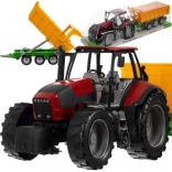 Grote tractor met aandrijving en aanhanger