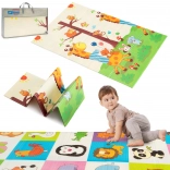 Humbi double-sided foldable XPE foam mat 120 × 180 with animals and giraffes