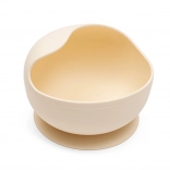 Children's silicone suction bowl NEW BABY beige